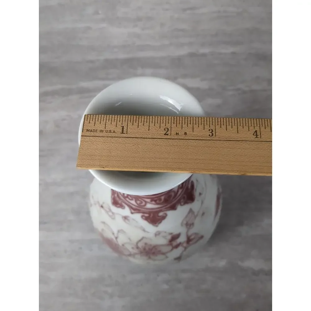 Chinese Antique Underglaze‎ Red Porcelain Vase, Cherry Blossom